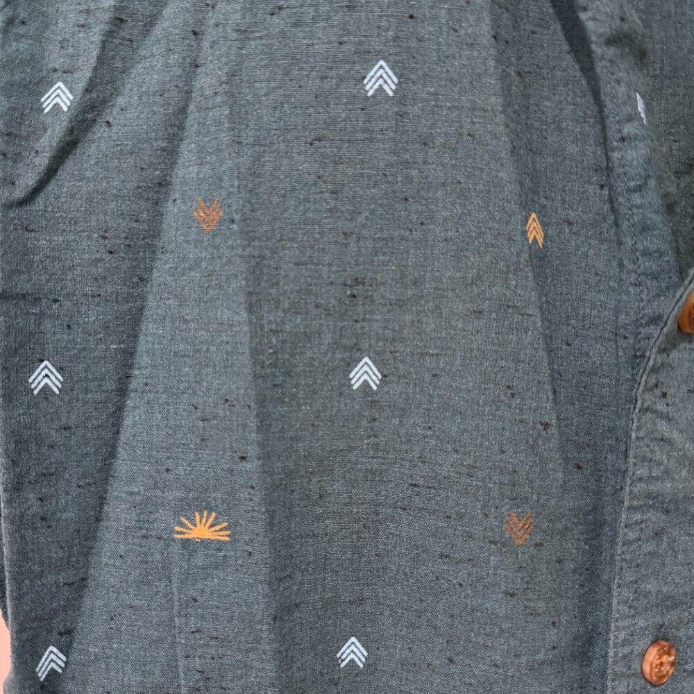 Dravus Blue Pattern Button Down Shirt - image 3